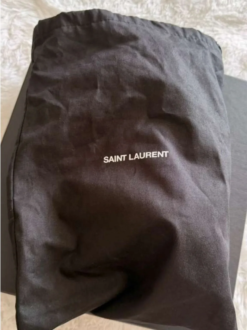Saint Laurent Black Leather Sandals with Gold YSL Monogram - Picture 5 of 5